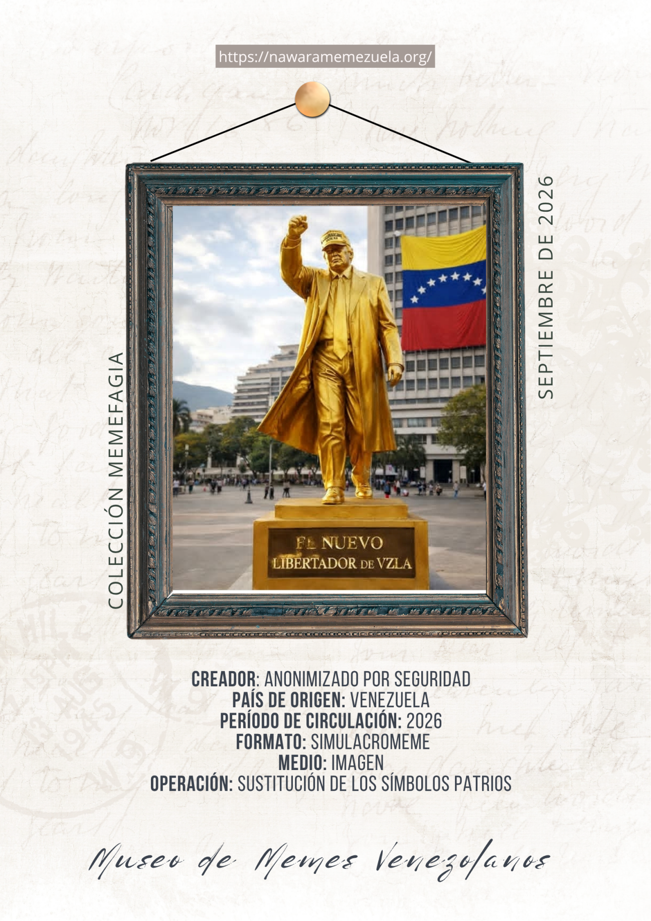 Lo que presupone la estatua: el Libertador como padre de la patria